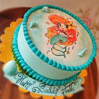 Freehand painted cake