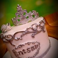 "Royal White and Silver cake"