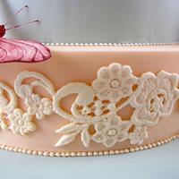 TTT Butterfly Blush Wedding Cake