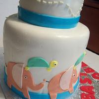 noahs ark baptism cake
