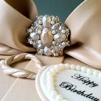 Hat Box Style 50th Birthday Cake