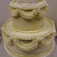 Layers of Buttercream design Anniversary cake
