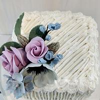 Textured Floral Cake