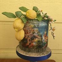 Amalfi coast inspired cake