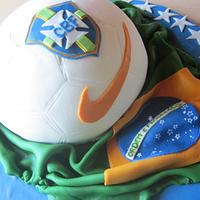Cake for a young Brazil football fan