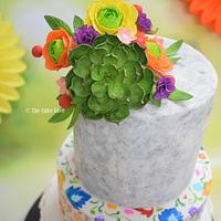 Mexican fiesta wedding cake 
