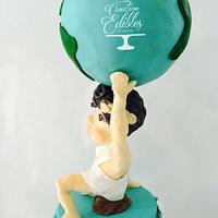 Greek God Atlas gravity defying cake 