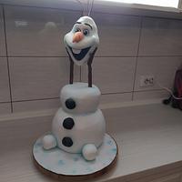 3d Olaf cake