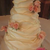 Fondant Wrapped Layers Wedding Cake