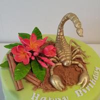 Scorpio cake for my husband's Bday  