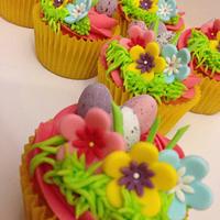 spring in a cupcake