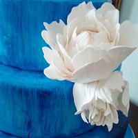 Bluette cake with peonies