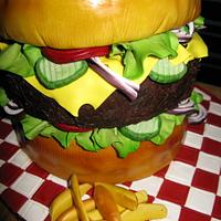 burger cake