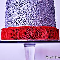 Red Flower Cake