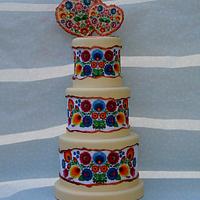 Polish folklore wedding cake