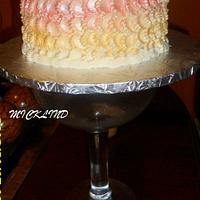 A petal effect cake