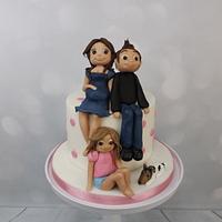 Babyshower family cake