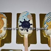 cakepop sicles sea theme