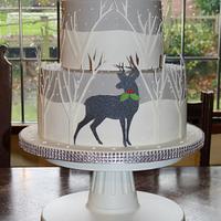 Winter Woodland Stag cake