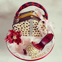 Handbag and shoe cake