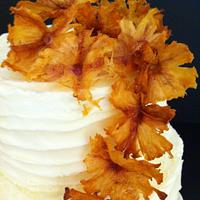 Pineapple flowers and rough buttercream