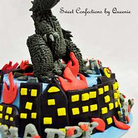 Godzilla Theme Cake