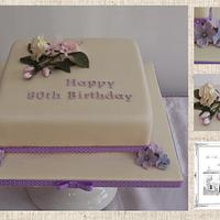Ladies 80th Birthday cake