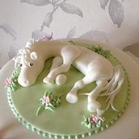 Pretty horse cake