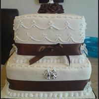 My 1st Tiered Cake - Just happened to be my sisters wedding cake!