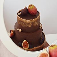 Autumn fruits cake
