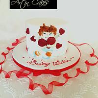 Cute Cupid Valentines Cake.