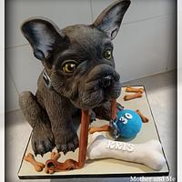 French Bulldog cake