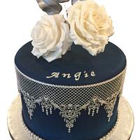 Royal blue cake