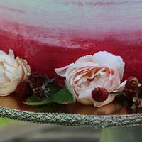Bohemian style wedding cake : 
