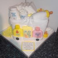 Baby Shower Changing Bag Cake - Wipes, dummies, Nappies, talc etc