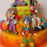 Cake with clowns