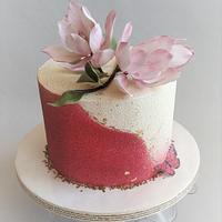 Magnolia birthday cake