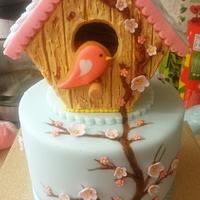 Birdhouse cookie cake!