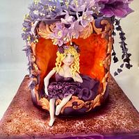 Girl and waffle flowers Girl and waffle flowers
