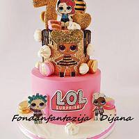 L.O.L. themed cake