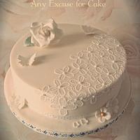 elegant 90th birthday cake 