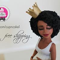 Queen mother to be fondant cake topper!