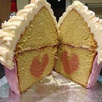 Hidden Heart Giant 18th Birthday Cupcake
