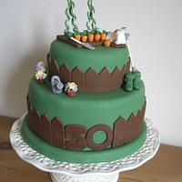 50th Birthday Gardening Themed Cake