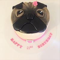 Pug face cake!!  