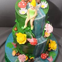 Tinker Bell Topsy Turvy Cake