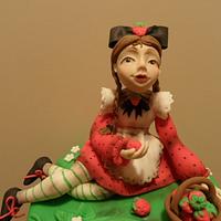 Strawberry girl cake