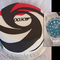 Bond Cake with Omega Watch