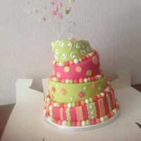 First topsy turvey cake 