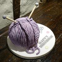 Ball of Knitting Wool Yarn Cake